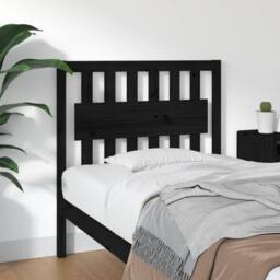 Berkfield Home Beautiful Bed Headboard Black 95.5x4x100 cm Solid Wood Pine - thumbnail 2