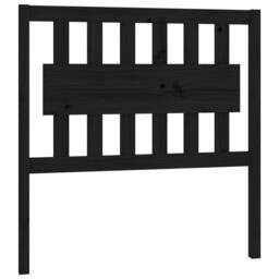 Berkfield Home Beautiful Bed Headboard Black 95.5x4x100 cm Solid Wood Pine - thumbnail 3