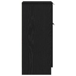 Berkfield Home Stylish Black Oak Sideboard 30x30x70 cm MDF - Size: 30 x 30 x 70 cm - thumbnail 8