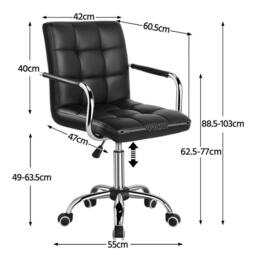 KORVIXA Black Leather Executive Computer Chair - Size: 100 cm - thumbnail 2