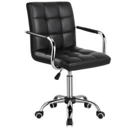 KORVIXA Black Leather Executive Computer Chair - Size: 100 cm