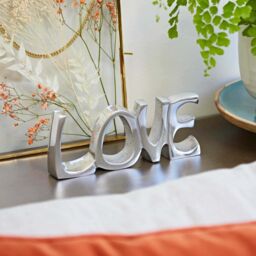 Paper High Reclaimed Metal Love Sign in Silver - thumbnail 3