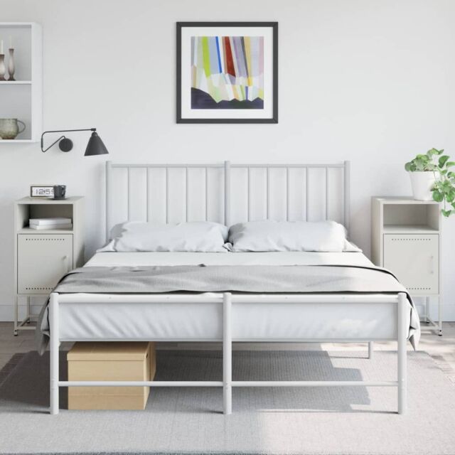 Berkfield Home Bedside Cabinets 2 pcs White 36x39x78 cm Steel - Size: 36 x 39 x 78 cm - image 1