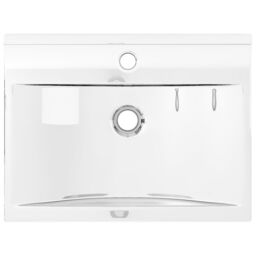Berkfield Home Wash Basin with Overflow 60x46x16 cm Ceramic Silver - Size: 60 x 46 x 16 cm - thumbnail 3