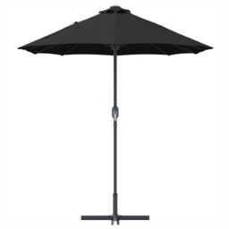 Berkfield Home Garden Parasol Black 380 x 196 x 235 cm Powder-coated steel - thumbnail 6