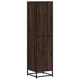 Berkfield Home Highboard Brown Oak 35.5x35x139 cm Engineered Wood & Metal - thumbnail 2