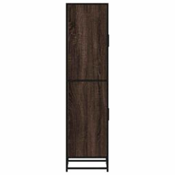 Berkfield Home Highboard Brown Oak 35.5x35x139 cm Engineered Wood & Metal - thumbnail 6