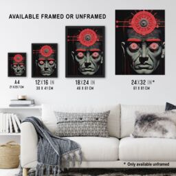 "Artery8 Big Brother Is Watching You George Orwell 1984 Artwork Unframed Wall Art Print Poster Home Decor Premium - Size: W12"" x H16""" - thumbnail 3