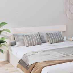 Berkfield Home Bed Headboard White 184x3x81 cm Solid Wood Pine - Size: 184 x 3 x 81 cm - thumbnail 4