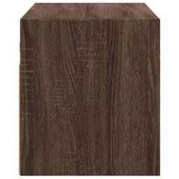 Berkfield Home TV Wall Cabinet with LED Lights Brown Oak 80x31x35 cm - Size: 80 x 31 x 35 cm - thumbnail 7