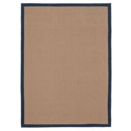 Kukoon Beige Natural Jute Herringbone Pattern Non Slip Navy Border Rug - Size: 120 cm x 170 cm - thumbnail 2