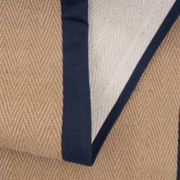 Kukoon Beige Natural Jute Herringbone Pattern Non Slip Navy Border Rug - Size: 120 cm x 170 cm - thumbnail 6