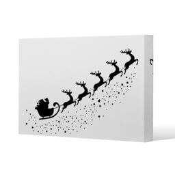 Benjamin Tate Design Santa claus flying (canvas) / 31 x 41 x 4cm in Natural - Size: 31 x 41 x 4 cm - thumbnail 1