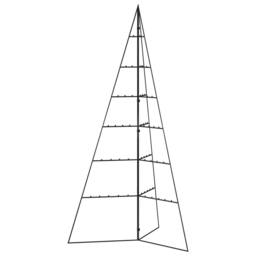 Berkfield Home Metal Christmas Tree for Decoration Black 140 cm - thumbnail 3