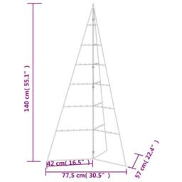 Berkfield Home Metal Christmas Tree for Decoration Black 140 cm - thumbnail 7
