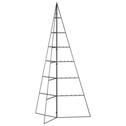 Berkfield Home Metal Christmas Tree for Decoration Black 140 cm