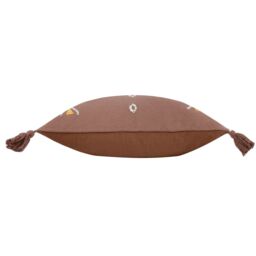 Furn Meare Embroidered 100% Cotton Cushion in Brown - Size: 30 cm x 50 cm - thumbnail 4