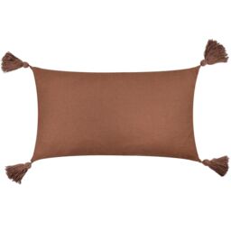 Furn Meare Embroidered 100% Cotton Cushion in Brown - Size: 30 cm x 50 cm - thumbnail 3
