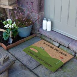 Artsy Mats Check The Golf Course Doormat (60 x 40cm) in Brown - Size: 40 cm x 60 cm - thumbnail 3