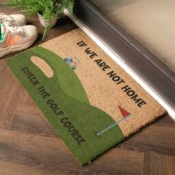Artsy Mats Check The Golf Course Doormat (60 x 40cm) in Brown - Size: 40 cm x 60 cm - thumbnail 2
