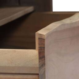 Berkfield Home Beautiful Coffee Table Solid Acacia Wood Live Edges 90x50x40 cm Grey - Size: 90 x 50 x 40 cm - thumbnail 5