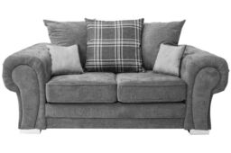 Furniture 786 Verona Scatter Back 2 Seater Sofa Chenille Fabric in Grey - thumbnail 1