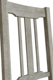 FWStyle 2x Solid Reclaimed Pine Limewashed Dining Chairs in Grey - thumbnail 4