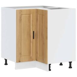 Berkfield Home Kitchen Corner Base Cabinet¬†Porto Artisan Oak Engineered Wood in Brown