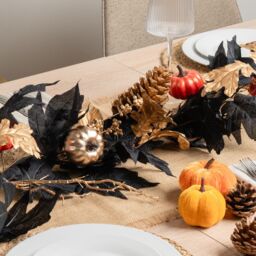 Scottish Everlastings Ltd 150cm Premium Garland Black / Gold - thumbnail 2