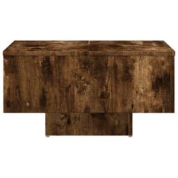 Berkfield Home Premium Coffee Table Smoked Oak 60x60x31.5 cm Engineered Wood in Brown - thumbnail 6