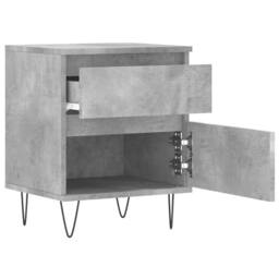 Berkfield Home Modern Bedside Cabinets 2 pcs Concrete Grey 40x35x50 cm Engineere - Size: 40 x 35 x 50 cm - thumbnail 7