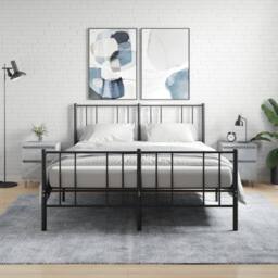 Berkfield Home Modern Bedside Cabinets 2 pcs Concrete Grey 40x35x50 cm Engineere - Size: 40 x 35 x 50 cm - thumbnail 2