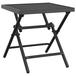 Berkfield Home Folding Garden Table Anthracite 38x38x38 cm Steel Mesh in Black - Size: 38 x 38 x 38 cm - thumbnail 2