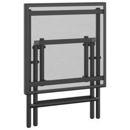 Berkfield Home Folding Garden Table Anthracite 38x38x38 cm Steel Mesh in Black - Size: 38 x 38 x 38 cm - thumbnail 6