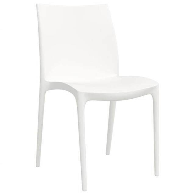 Berkfield Home Beautiful Garden Chairs 2 pcs White 50x46x80 cm Polypropylene - Size: 50 x 46 x 80 cm - image 1