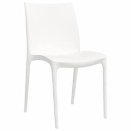Berkfield Home Beautiful Garden Chairs 2 pcs White 50x46x80 cm Polypropylene - Size: 50 x 46 x 80 cm - thumbnail 1