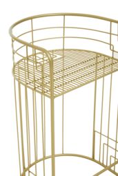 Orsina Modern Gold Finish Lounge Chair, U-Shaped Metallic Armchair, Accent Chair, Chair With Sleek Wireframe - thumbnail 5