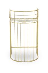 Orsina Modern Gold Finish Lounge Chair, U-Shaped Metallic Armchair, Accent Chair, Chair With Sleek Wireframe - thumbnail 4