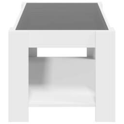 Berkfield Home Coffee Table with LED White 93x53x45 cm Engineered Wood - Size: 93 x 53 x 45 cm - thumbnail 7