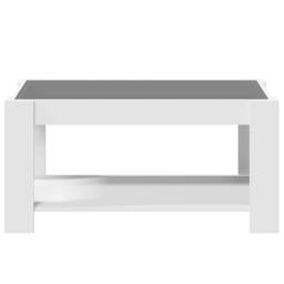 Berkfield Home Coffee Table with LED White 93x53x45 cm Engineered Wood - Size: 93 x 53 x 45 cm - thumbnail 6