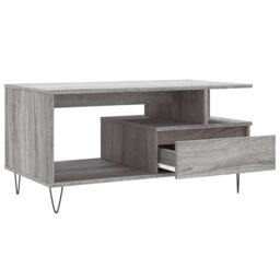Berkfield Home Coffee Table Grey Sonoma 90x49x45 cm Engineered Wood - Size: 90 x 49 x 45 cm - thumbnail 6