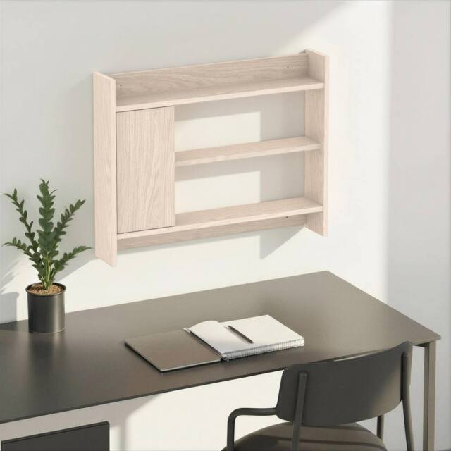 Decortie 'Fleet' Wall-Mounted Shelf Unit with Cabinet in Light Beige - image 1