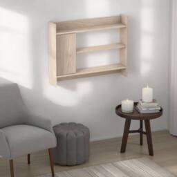 Decortie 'Fleet' Wall-Mounted Shelf Unit with Cabinet in Light Beige - thumbnail 3