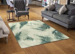 Benjamin Tate Design Feathers Fantastic Birds With Decorative Ornaments Rug in Natural - Size: Large - thumbnail 2