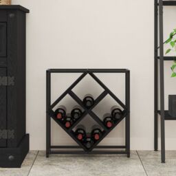 Berkfield Home Wine Rack Black Oak 51x18x52, 5 cm Engineered Wood - thumbnail 4