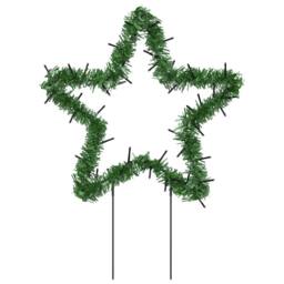 Berkfield Home Christmas Light Decorations with Spikes 3 pcs Star 50 LEDs 29 cm in Green - thumbnail 3