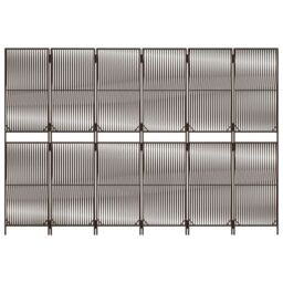 Berkfield Home Room Divider 6 Panels Brown Poly Rattan - thumbnail 5