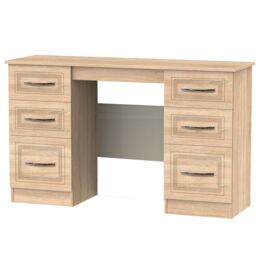 Ready Assembled 2 U Oxford 6 Drawer Kneehole Desk (Ready Assembled) in Natural - thumbnail 7