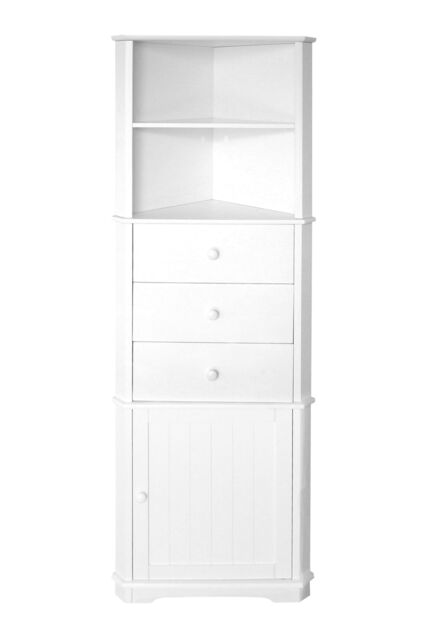 Orsina Versatile Design Corner Unit, Contemporary Shelf Unit For Living Room, Durable Design Corner Sleek Unit in White - image 1