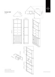 Orsina Versatile Design Corner Unit, Contemporary Shelf Unit For Living Room, Durable Design Corner Sleek Unit in White - thumbnail 2